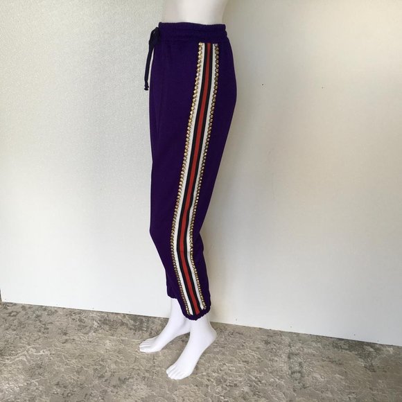 Gucci woman trousers size M Violet/Purple/Topaz v4 - Picture 4 of 7